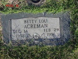 Betty Lou Acreman 