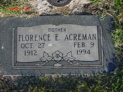 Florence Elizabeth <I>Stone</I> Acreman 