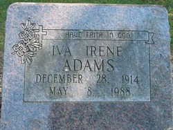 Iva Irene <I>Thompson</I> Adams 