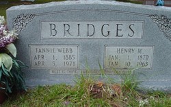 Fannie Lucy <I>Webb</I> Bridges 