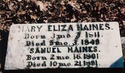 Mary Eliza <I>Reynolds</I> Haines 