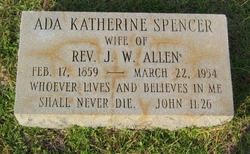 Ada Katherine <I>Spencer</I> Allen 