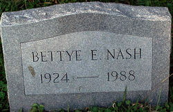 Elizabeth Earle “Bettye” Nash 