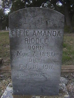 Effie Amanda <I>Young</I> Riddle 
