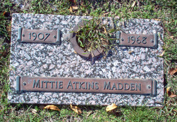 Mittie Savanah <I>Atkins</I> Madden 