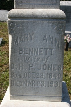 Mary  Ann <I>Bennett</I> Jones 