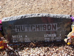 Permelia Alcy Tennessee “Melia” <I>Patterson</I> Hutchison 