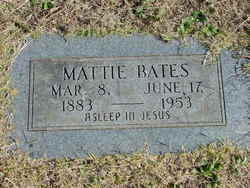 Martha Lucinda “Mattie” <I>Nelson</I> Bates 