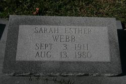 Sarah Esther <I>Adams</I> Webb 