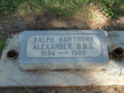 Dr Ralph Hawthorn Alexander 