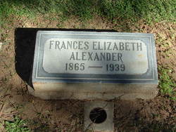 Frances Elizabeth <I>Owens</I> Alexander 