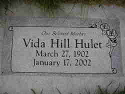 Vida <I>Hill</I> Hulet 