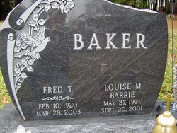 Louise M <I>Barrie</I> Baker 