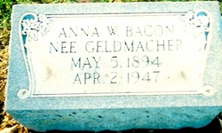 Anna Willena <I>Geldmacher</I> Bacon 