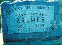 Mary Esther <I>Hollis</I> Kremer 