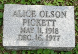 Alice <I>Olson</I> Pickett 