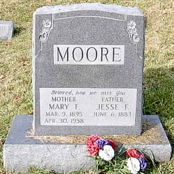 Mary Frances <I>Houston</I> Moore 
