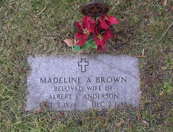 Madeline A <I>Brown</I> Anderson 
