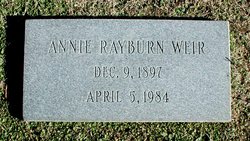 Annie Claire <I>Rayburn</I> Weir 