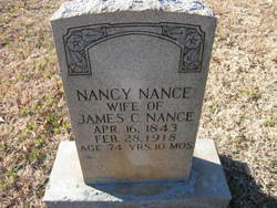 Nancy E. “Nannie” <I>Williams</I> Nance 