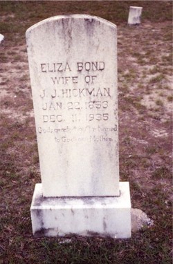 Eliza <I>Bond</I> Hickman 