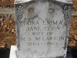 Lora Emma Jane <I>Corn</I> McCarson 