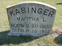 Martha Leona <I>Adams</I> Kasinger 