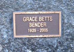 Grace <I>Betts</I> Bender 