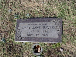 Mary Jane “Jenny” <I>Thomas</I> Eaves 