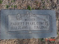 Harriet Pearl “Hattie” <I>Devin</I> Cowles 