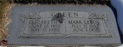 Elizabeth Mary <I>Williams</I> Green 