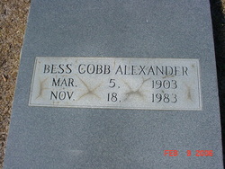 Bess <I>Cobb</I> Alexander 