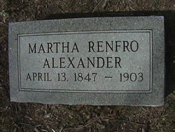 Martha A <I>Renfro</I> Alexander 