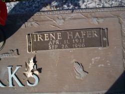 Irene <I>Hafer</I> Burks 