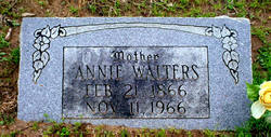Annie (Anna) <I>Jones</I> Walters 