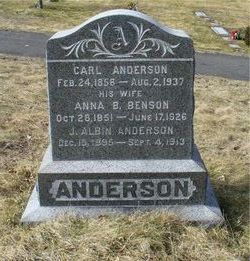 Anna B <I>Benson</I> Anderson 