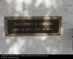 Dorothy Juanita “Tootsie” Owens 