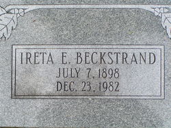 Ireta Elmira <I>Christensen</I> Beckstrand 