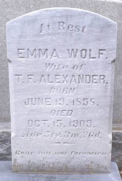 Emma <I>Wolf</I> Alexander 