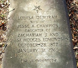 Louisa Deborah <I>Edmondson</I> Champion 