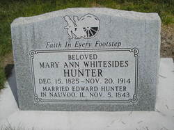 Mary Ann <I>Whitesides</I> Hunter 