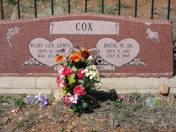 Ruby Lee <I>Lewis</I> Cox 