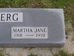 Martha Jane <I>Mahurin</I> Dahlberg 