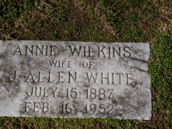 Annie Augusta <I>Wilkins</I> White 