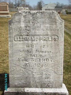 Mary Elizabeth “Lizzie M.” <I>Phelps</I> Donna 