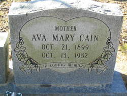 Ava Mary <I>Pruitt</I> Cain 
