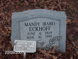 Mandy Marie “Babe” <I>Emily</I> Eckhoff 