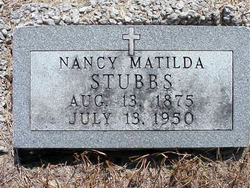 Nancy Matilda <I>Hicks</I> Stubbs 