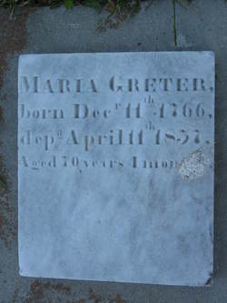 Maria “Mary” <I>Frey</I> Greter 