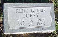 Irene Lillian <I>Garms</I> Curry 
